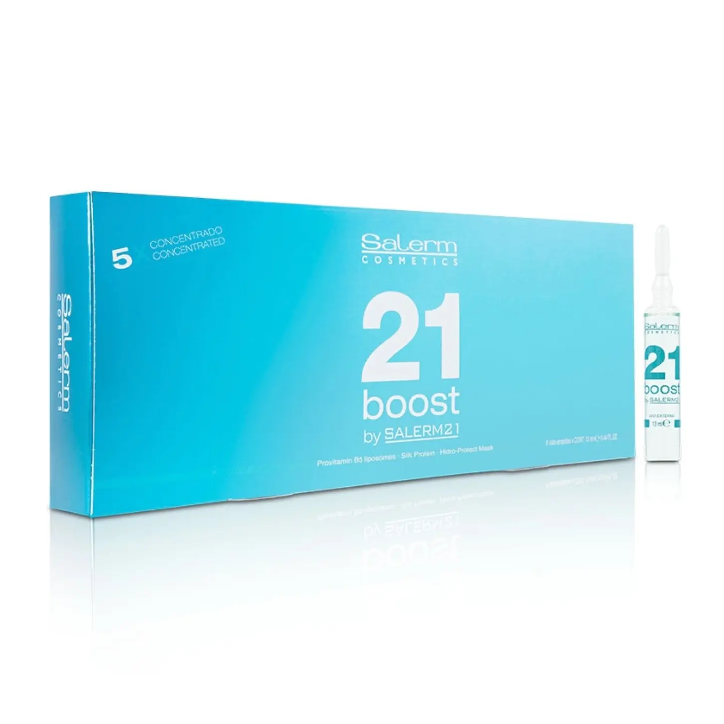 Salerm 21 Boost Hair Mask – 5X Concentrated Repair Treatment | Silk Protein & Pro-Vitamin B5 | Anti-Frizz, Heat Protection & Pollution Shield | Intensive Hair Repair for Damaged Hair