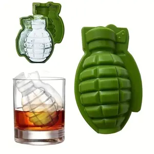 Silicone Grenade Ice Maker Mold, Creative Personalized Design, Ideal for Homemade Ice & Cake Decoration, Durable Multifunctional Tool