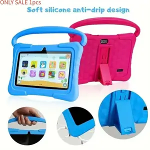 7-inch Android tablet with shockproof protective case, 1GB + 16GB, Wi-Fi, parental controls, dual cameras, Bluetooth tablet, educational, blue/pink, eye protection mode