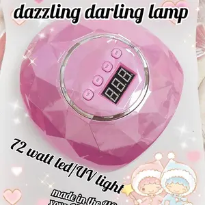DAZZLING Darling Lamp leduv lamp 72W UV LED Nail Dryer with 4 Timer Setting Professional UV LED Light for Gel Nail Polish Automatic Sensor and Over-Temperature Protection