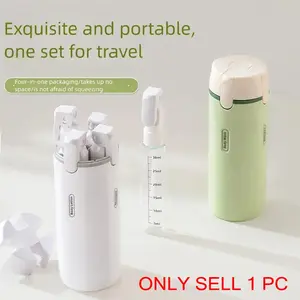 4-in-1 Portable Cosmetic Shampoo Dispenser Soap Dispenser Storage Bottle Plastic Travel Friendly Compact Design for Easy Carrying Refillable Bottle Soap Container