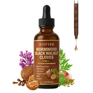Wormwood Black Walnut Clove Drops – 18 in 1 Herbal Liquid Formula with Black Walnut, Garlic, Cloves & Wormwood | Metabolism & Energy Support | 2 fl oz