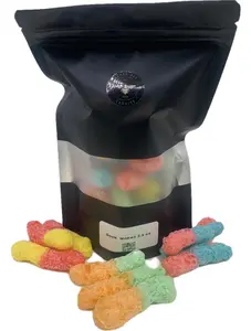 Freeze Dried Sour Gummy Worms Light and Crunchy Candy Snack