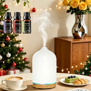 Aroma Diffuser for Bedroom or Yoga  200ml, 7-Color Light, Whisper-Quiet Ultrasonic, Auto Shut-Off Timer, and Cool Mist Humidifier Smart Air Purifier Aromatherapy Essential Oil Portable Humidifier with LED Light