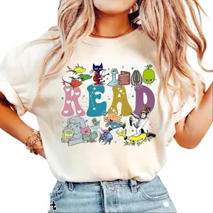 Read Children's Books Teacher Shirt, Read Book T-shirt, Teacher Shirt, Kindergarten Shirt Gift For Teacher, Children's Book Characters Tee Tops