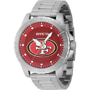 Invicta Men's 48086 NFL San Francisco 49ers Quartz 3 Hand Red Dial Watch