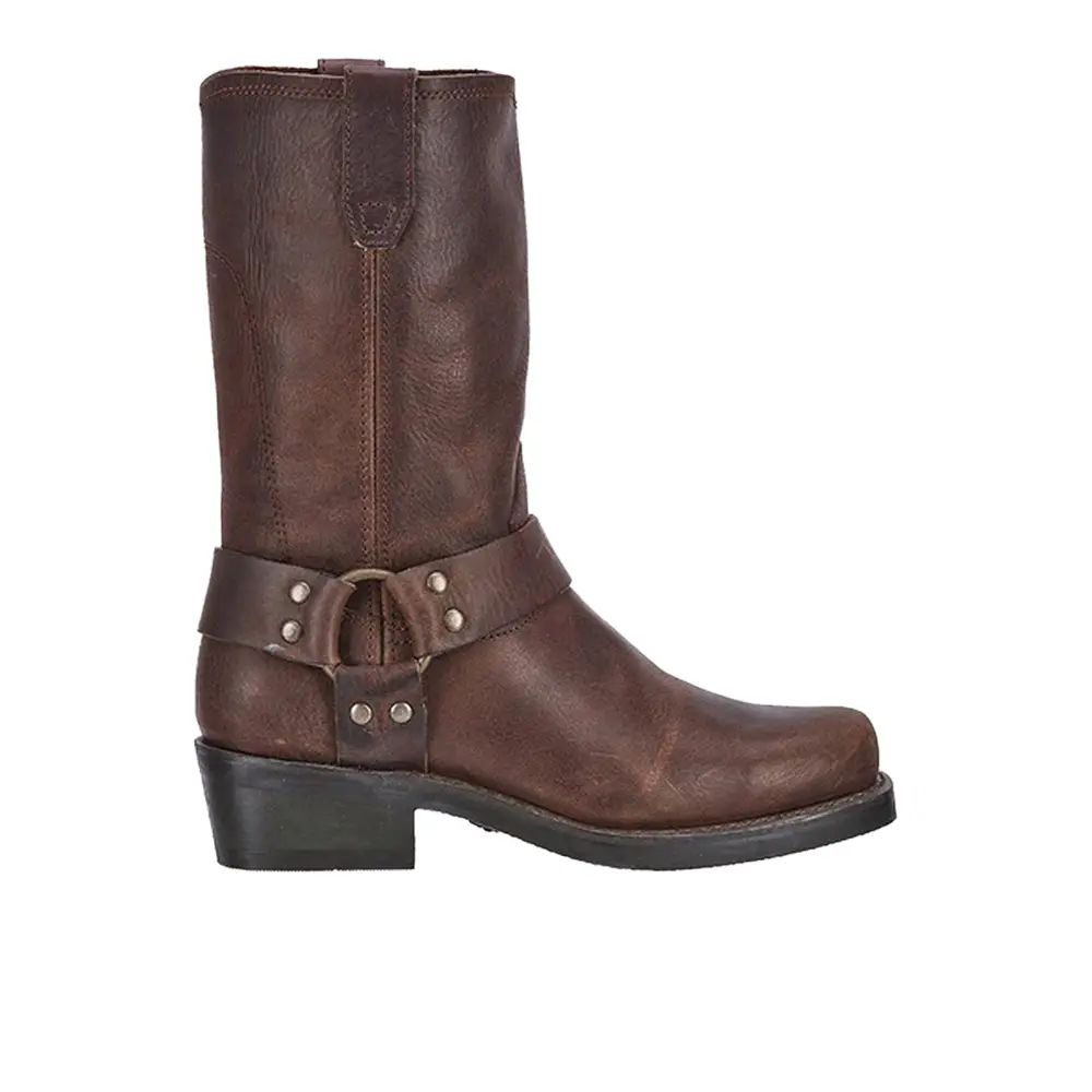 Dingo Womens Molly Motorcycle Casual Boots Mid Calf Low Heel 1-2" - Brown