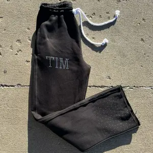 TIM Rhinestone Flare Sweatpants