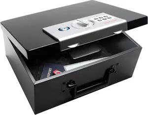 Honeywell Small Fireproof Safe Box 0.26 Cu Ft – Digital Lock Steel Security Safe for Home, Cash, Jewelry & Documents