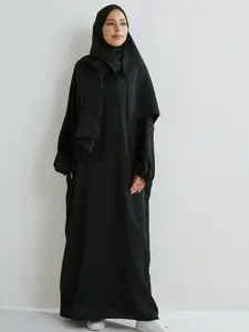Muslim Elegant Hooded Prayer Dress Abaya, Modest Muslim Outfits, Traditional Loose Fit Hijab, Perfect for Ramadan and Islamic Prayers, Loose Abayas