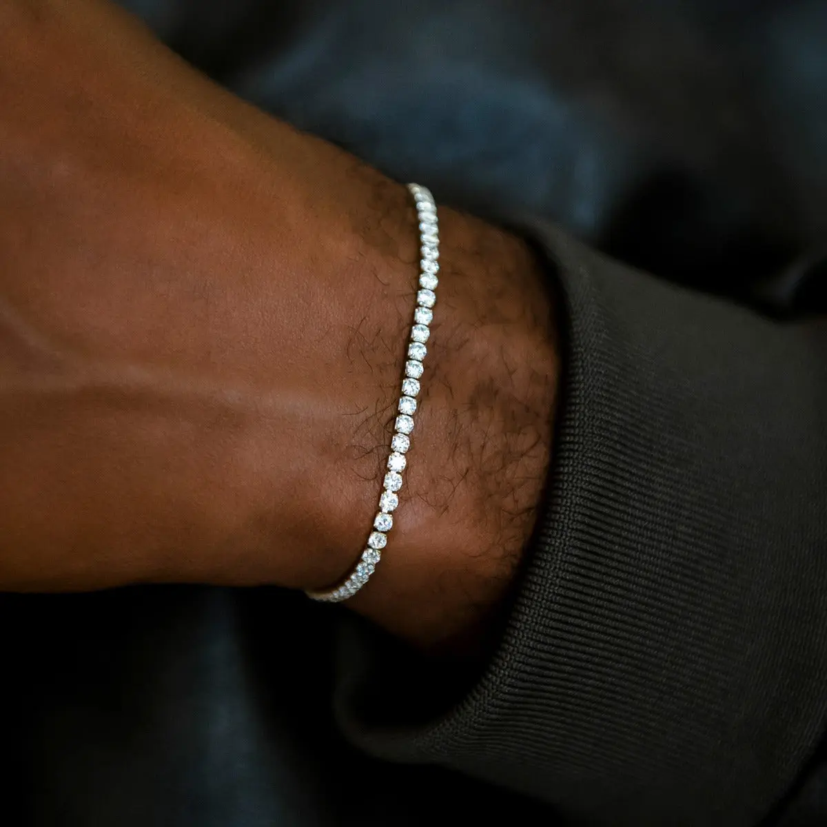 GLD Micro Tennis Bracelet in White Gold - Perfect Gift