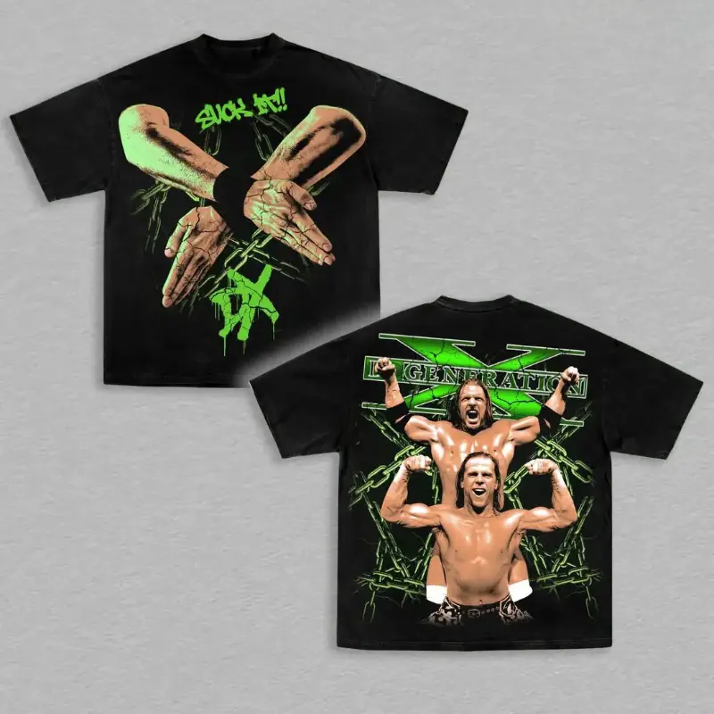 Graphic T-Shirt D-Generation X WWE DX Triple H Shawn Michaels Graphic Tee, Vintage Wrestling Shirt, Unisex Cotton Streetwear, Casual Camiseta Verano Retro Wrestling Fan Tee