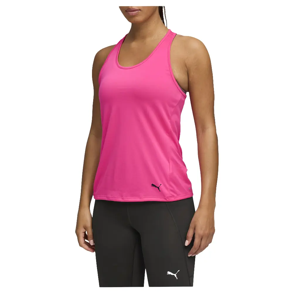 PUMA Womens Train All Day Essentials Racerback Crew Neck Athletic Tank  Casual - Pink