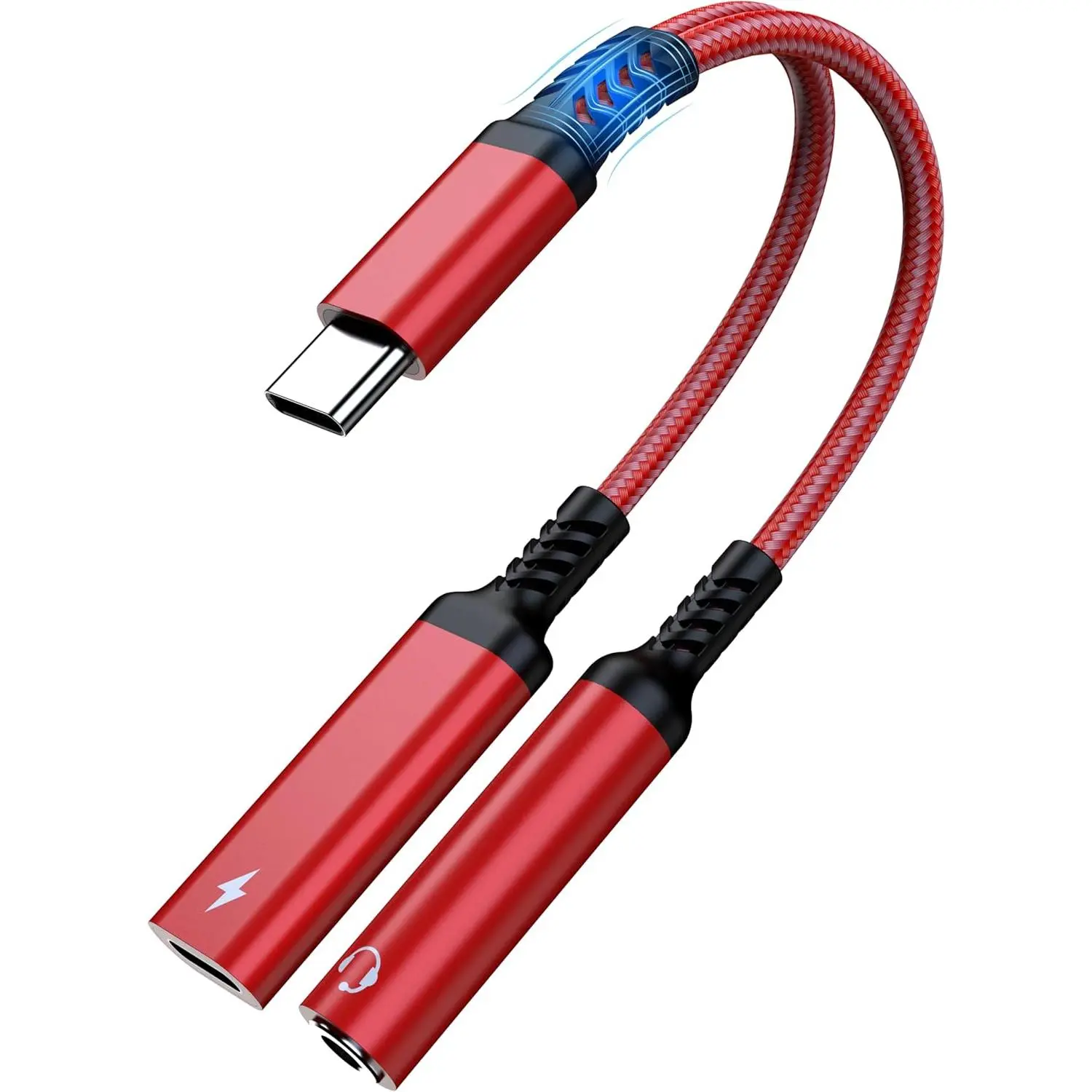 USB C to 3.5mm Headphone and Charger Adapter, 2-in-1 USB Type C to Aux Audio Jack Splitter, PD 60W   Dongle for  17/16/15, Galaxy S25/S24/S23, iPad Pro, Pixel