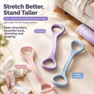 8 Shape Resistance Band for Women | Posture Corrector | Back Stretcher | Home Yoga Fitness