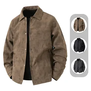 Men's Lightweight Casual Jacket Retro-Style Lapel Coat with Snap Closure Single-Breasted Placket Single-Button Cuffs All-Over Tie-Dye Print Caramel Black Dark Gray Menswear Tops Classic Long Sleeve