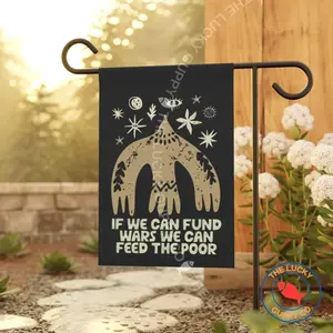 War Protest Flag, Anti-War Liberal Yard Sign, Peace on Earth Garden Flag