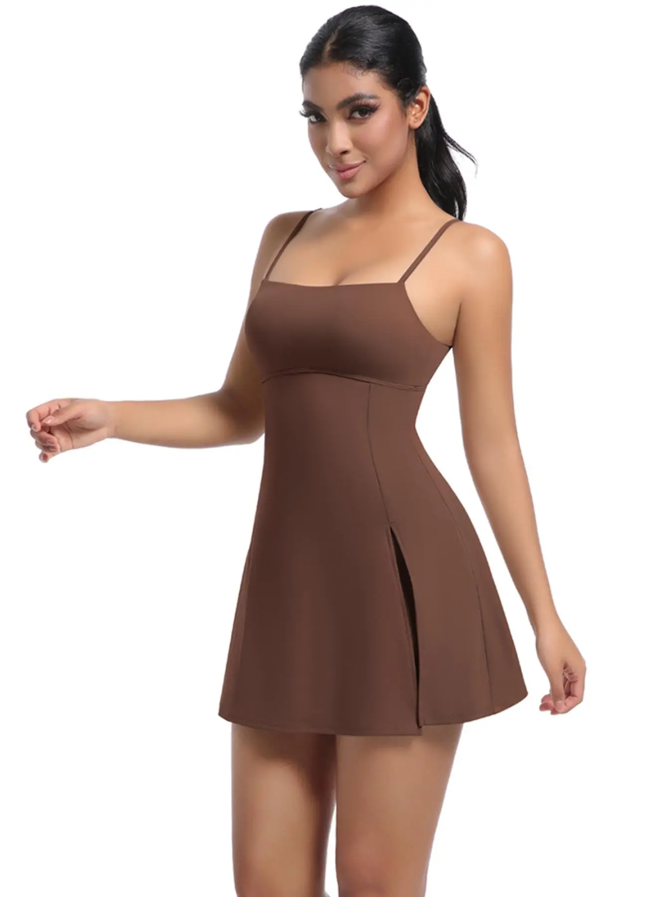 chinese dress ladies Elegant Black and Red Short Dress with Shoulder Details 36/(XS)