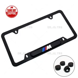 Black / Chrome Front or Rear Stainless Steel License Plate Frame Protect Cover Fit B-M-W Decorate Accessories Gifts