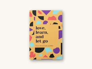 Large Geometric | Love, Learn, Let Go: Daily Reflection Journal for Self-Discovery and Personal Growth mental  health