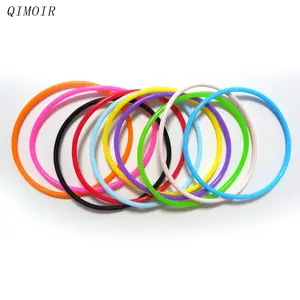 Thin Elastic Silicone Bangles Set For Women Colorful Bracelets Fashion Trendy New Styles Jewelry Girls' Party Accessories C1246