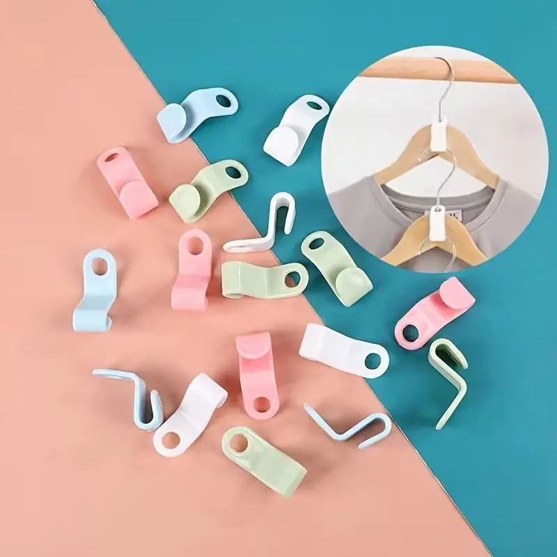 20/40pcs Counts Hanger Connector Hooks for Clothes Storage，Space Saving Organizer，Space Saver Hangers，Hangers Accessory Light Hanging