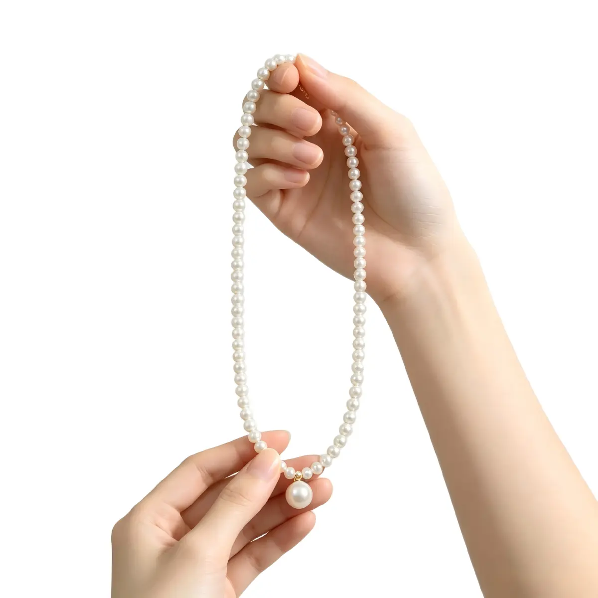 Women's Elegant White Imitation Pearl Choker Necklace with Dangle Pendant - Fashion Costume Jewelry for Parties wrap neck alace