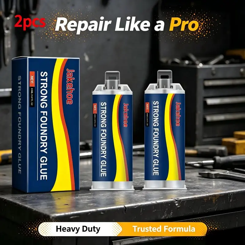 Enhanced casting glue, Metal Repair Glue, Casting Repair Glue, High Temperature Resistant Liquid Metal Welding Filler for Metal Casting Defect, AB Glue new semi