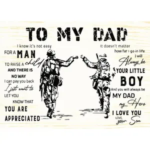 Military Dad & Son Art To my dad, my hero! This military-themed print is the ultimate gift for a veteran dad from his son.