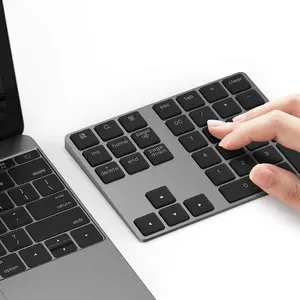 Number Pad,   Rechargeable  Numeric Keypad Slim 34- External Numpad Keyboard Data Entry Compatible for Macbook, MacBook Air/Pro, iMac Windows Laptop Surface Pro etc