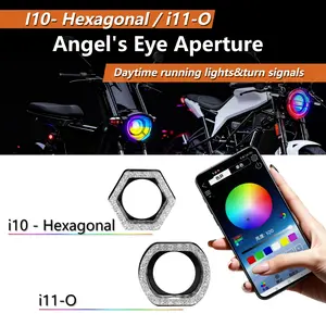 Car 5D RGB Angel Eyes Mask Shrouds LED Halo Rings DRL Daytime Running Light 12V LED Headlight Retrofit Kit