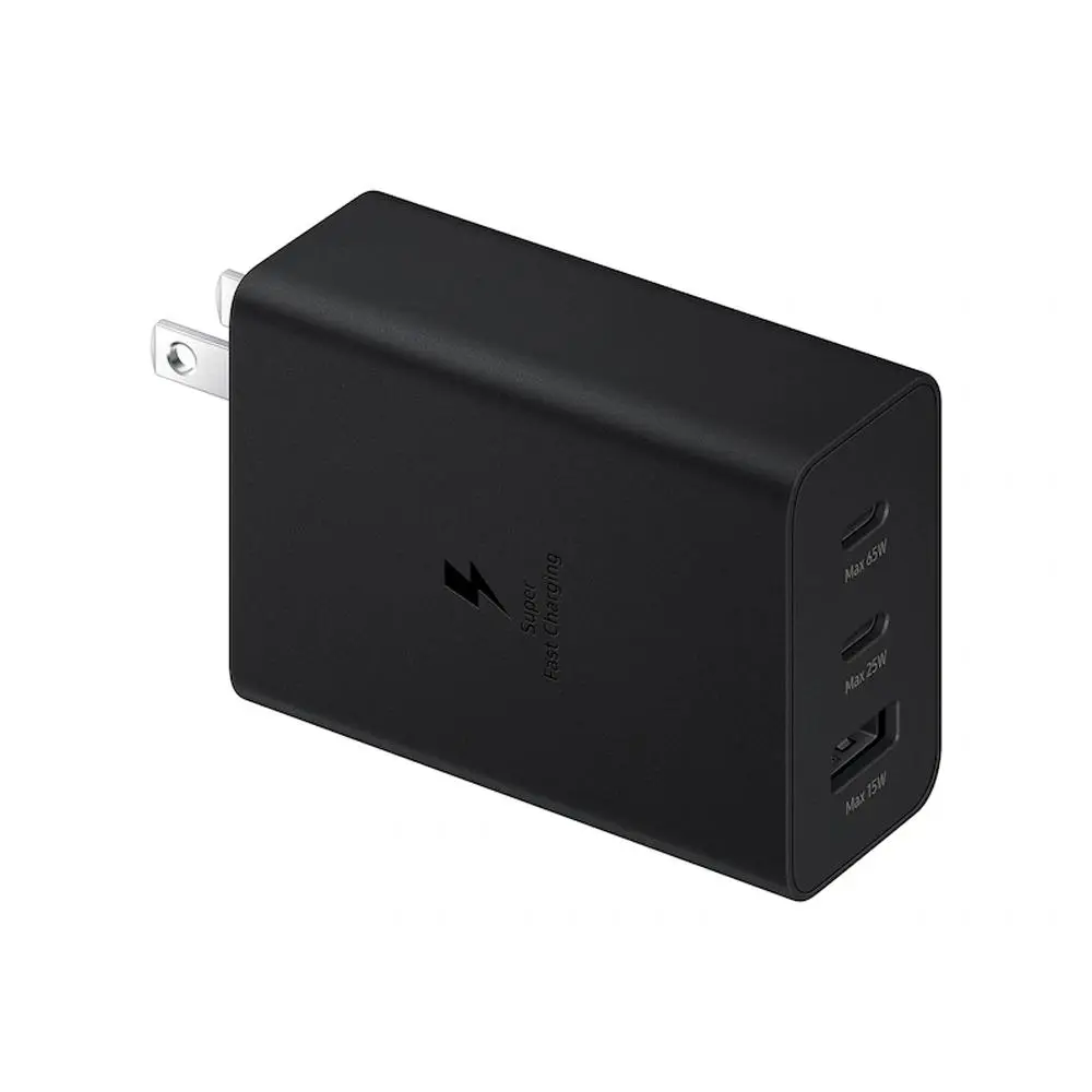 Samsung EP-T6530NBEGUS 65W Super Fast Charging Trio Charger Adapter, Black for Cellphone, Mobile & Electronic Devices