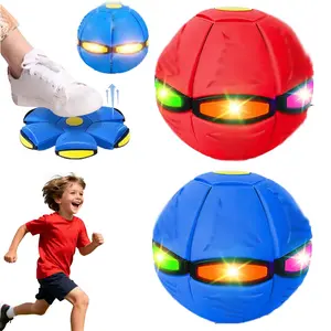 Magic Bouncing Ball, Magic Meta Ball, Dual Form Freely Switchable Magic Ball Toy with 6 Light, Parent-Child Interaction Suitable for Indoor, Outdoor & Playroom Use