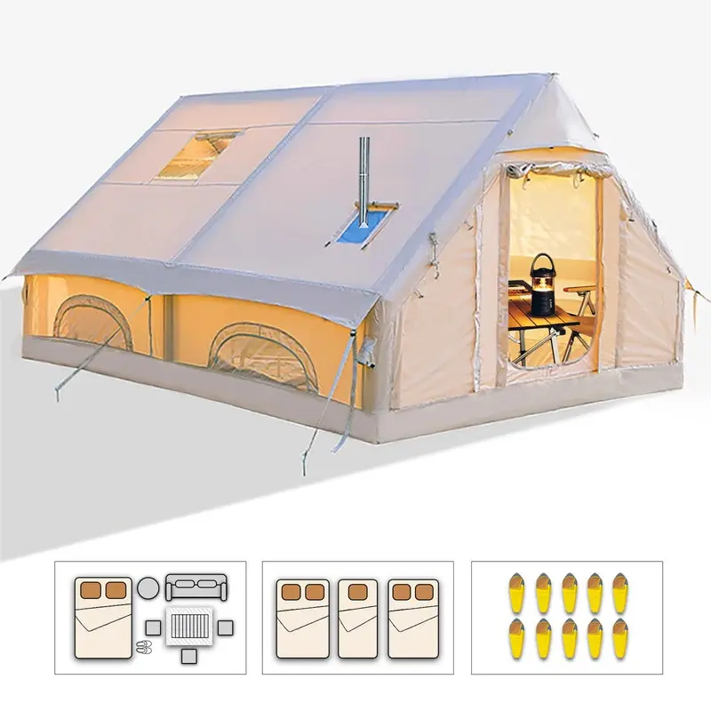 Inflatable Tents for Camping,Large Inflatable Camping Tent with Hand Pump,Inflatable Tent,Easy Setup Tents for Camping Portable
