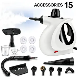 2026 1050W Pressurized Handheld Multi-Purpose Natural Steam Cleaner with 15 Replacement Accessories, Safety Lock, Powerful Performance, Continuous Steam Output for Household, Kitchen Cleaning