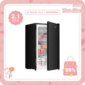 BANGSON 1.1 & 2.1 & 3.0 Cu.Ft Small Upright Freezer, Single Door Mini Freezer, Small Freezer, Adjustable Thermostat, Energy-Efficient, Compact Refrigerator, Quiet Operation, Compact Freestanding Freezer, Gift Idea, Mother's Day Gift