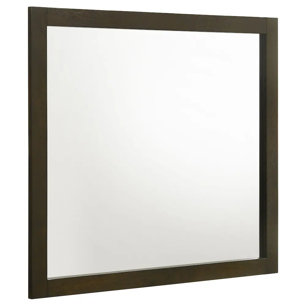 Wilkes Traditional-Modern Dresser Mirror - Dark Cocoa, Functional Reflective Surface, Home Decor Accent Piece