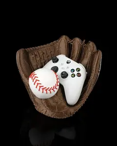 Play Catch Controller Stand – 3D Printed Baseball Glove Gaming Holder | Compatible with PS5, Xbox & More