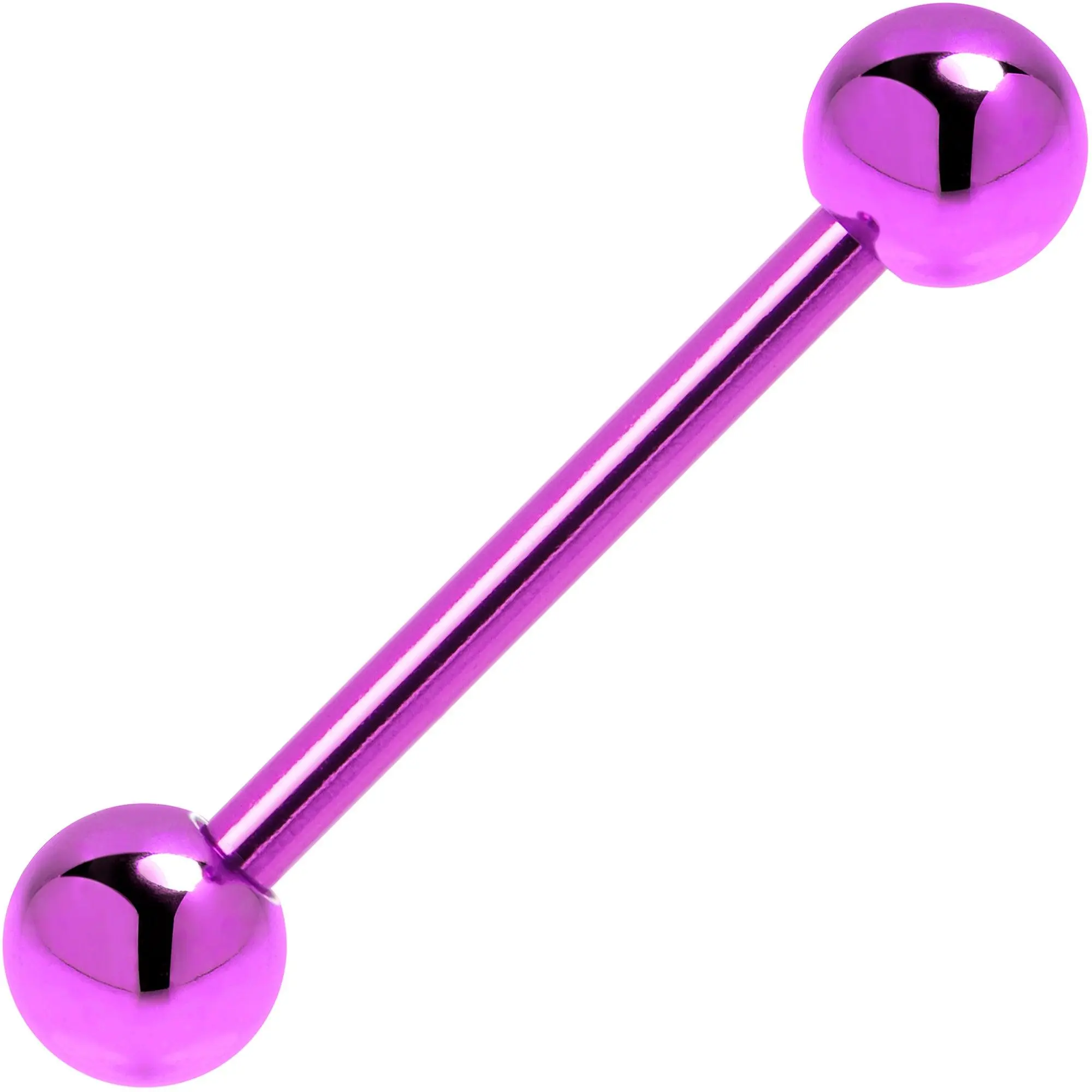 Light Purple Electro Titanium Barbell Tongue Ring Light Purple Electro Titanium Barbell Tongue Ring