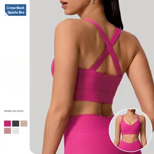 New Arrival Women’s Sports Bra |     High Support Cross-Back Shockproof Push-Up Gym Workout Bra