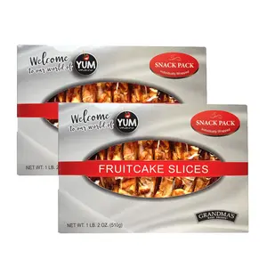 SALE | Everyone's Favorite Traditional Fruitcake Slices | Pack of 2 | 22 Slices Per Box | 18 oz | Beatrice Bakery