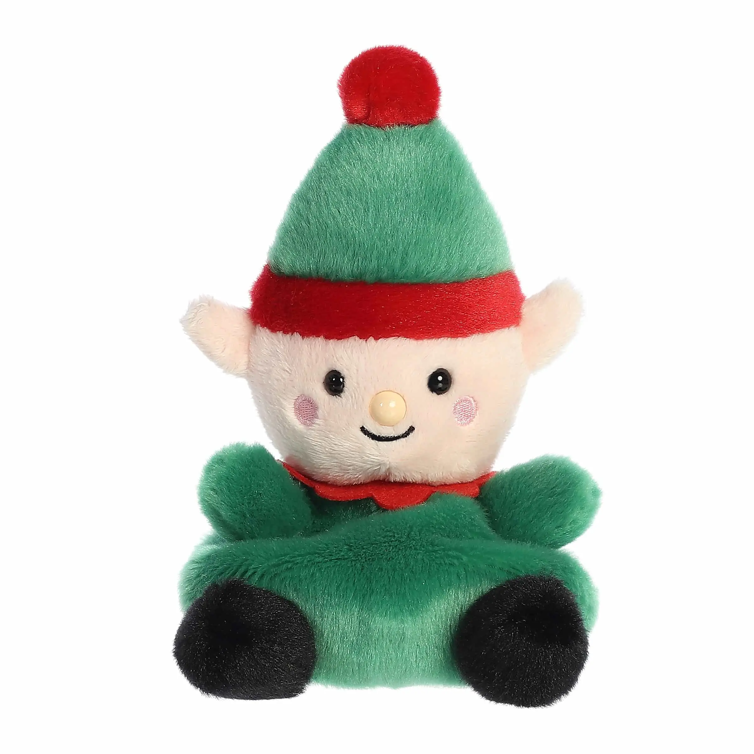 Palm Pals Festive Jolly Elf 5 inch Green Mini Soft Plush Collectable Stuffed Animal