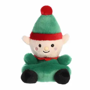 Palm Pals Festive Jolly Elf 5 inch Green Mini Soft Plush Collectable Stuffed Animal
