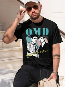 OMD 2026 new model Black/White Tee Stylish & Comfortable Loose Crew Neck Short Sleeve T-shirts Versatile On Trend Eye Catching Printed Graphic Casual Tee for Daily Wear Outings & Leisure