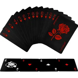 Unique Pattern and Flower Backed Waterproof Deck, PVC Poker Cards for Parties, Games, and Magic