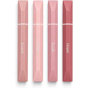 Bible Highlighters No Bleed - Pink - Pastel Highlighters Set of 4 - Chisel Tip Highlighter for Bible Study Supplies - Hope Faith Grace Love Markers - Journaling Supplies for Women & Men Sixhaven