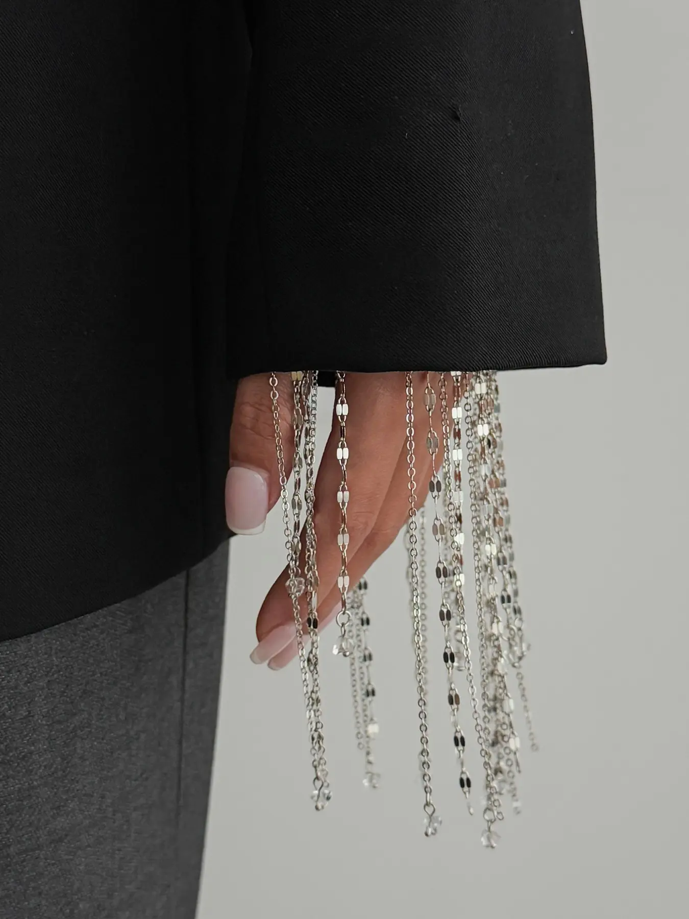 Luxury Glittering Crystal Tassel Bracelet, Multi-Layer Silver Color Chain, Party/date/dress Accessory, Gift for Girlfriend/birthday/memorial Day