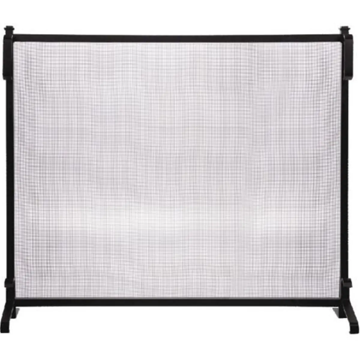 Dagan AHS100 Traditional Iron Panel Screen - 39x33-in, Black, Simple Design, Top Finials, Sparks-Protective Indoor Room Divider Furniture, 39X33-Inches
