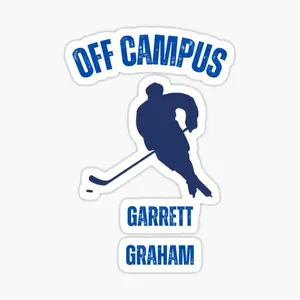 Off Campus Garrett Graham Sticker, Briar U Hockey Romance Vinyl Decal, Durable Waterproof Tumbler Stickers, Trendy Book Worm Gift