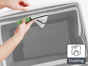 Collapsible Waterproof Fabric Laundry Basket with Reinforced Handles, Freestanding Tall Clothes Hamper for Bedroom, Dorm, Laundry Room, Travel, or Home Organization, 75L Gray Gradient Large Capacity Storage for Towels, Blankets, and Daily Essentials